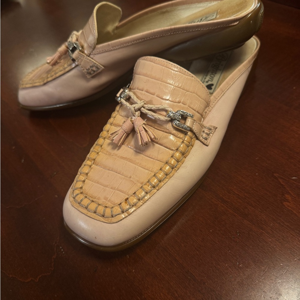 Brighton Leather Croc Embossed Mule Loafers Size 8 | Y2K - Picture 8 of 9